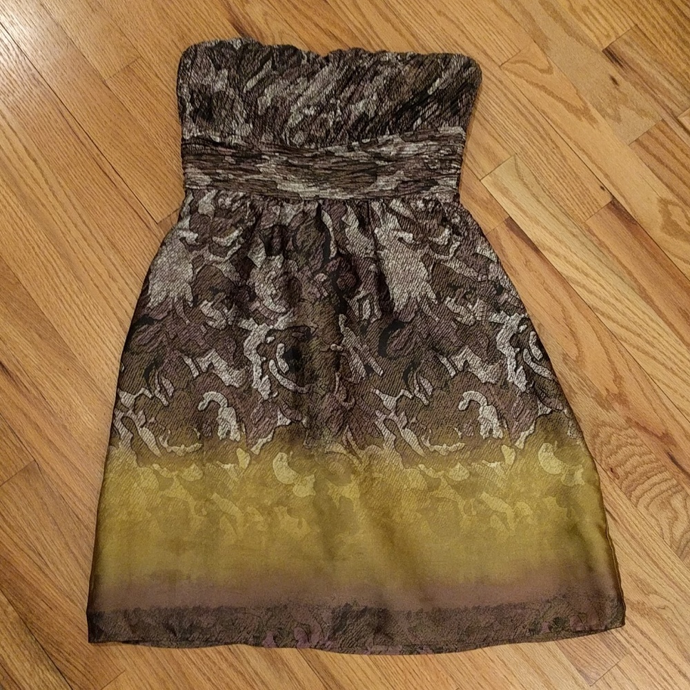 The Limited strapless ombre dress flirty flowers size 2